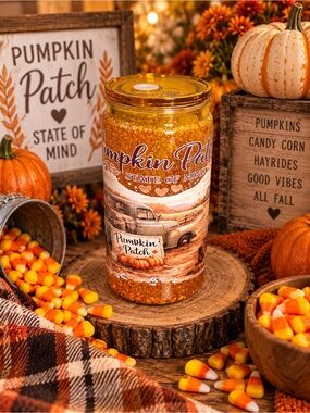 pumpkin patch Orange and Gold Glitter Jar Mug